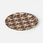 ブルドッグフランスのペットポートレート ペーパープレート (アングル)