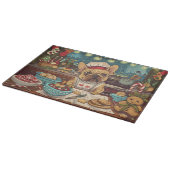 ブルドッグフランスのホリデーベーキング:フェスティバルクリスマス カッティングボード (角)