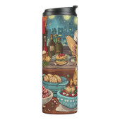 ブルドッグフランスのホリデーベーキング:フェスティバルクリスマス タンブラー (回転左)