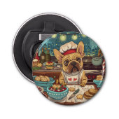 ブルドッグフランスのホリデーベーキング:フェスティバルクリスマス 栓抜き (正面)