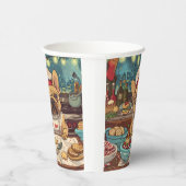 ブルドッグフランスのホリデーベーキング:フェスティバルクリスマス 紙コップ (右)