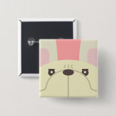 ブルドッグフランスのボタン 缶バッジ (正面&裏面)