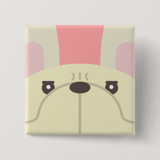 ブルドッグフランスのボタン 缶バッジ