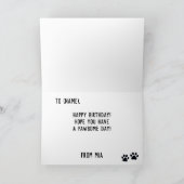 ブルドッグフランスのポーソーム誕生日 カード (内部)