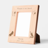 ブルドッグフランスのポープリント記念碑 レーザー彫刻フレーム (左)