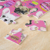 ブルドッグフランスのマカロン模様 ジグソーパズル (側面)