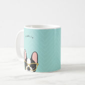 ブルドッグフランスのマグズ コーヒーマグカップ (正面左)