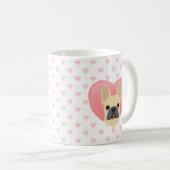 ブルドッグフランスのマグズ コーヒーマグカップ (正面右)