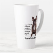 ブルドッグフランスのママをブランドル カフェラテマグ (右アングル)