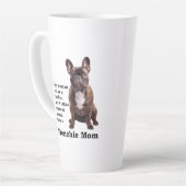 ブルドッグフランスのママをブランドル カフェラテマグ (左アングル)