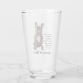 ブルドッグフランスのママをブランドル タンブラーグラス (裏面)