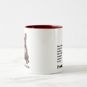 ブルドッグフランスのママをブランドル ツートーンマグカップ (中央)