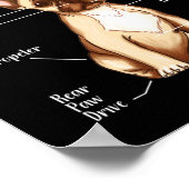 ブルドッグフランスのママパパのブルドッグ解剖学 ポスター (角)