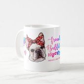ブルドッグフランスのママ母の日の犬の恋人かわいい コーヒーマグカップ (正面左)