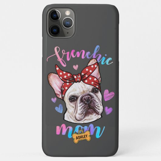 ブルドッグフランスのママ水彩犬ママGIft Case-Mate iPhoneケース (裏面)