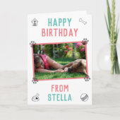 ブルドッグフランスのママ誕生日カード カード (正面)