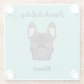 ブルドッグフランスのママ ガラスコースター (裏面)