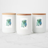 ブルドッグフランスのマンダラアートカスタムフード容器 フードラベル (ボトル)