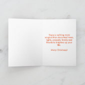 ブルドッグフランスのメリークリスマススターズカード シーズンカード (内部)