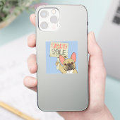 ブルドッグフランスのヤード販売ビニールシール シール (スマートフォン)
