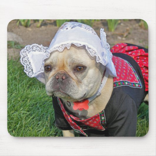 ブルドッグフランスのユーモア マウスパッド (正面)