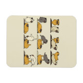 ブルドッグフランスのヨガのポーズ|ドッグヨガ好き マグネット (横)