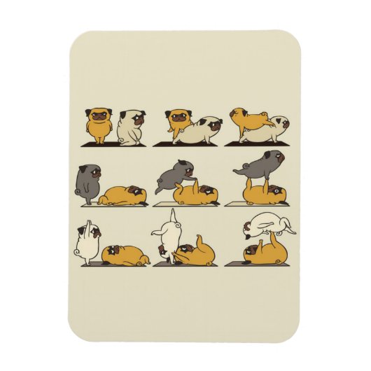 ブルドッグフランスのヨガのポーズ|ドッグヨガ好き マグネット (縦)