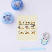 ブルドッグフランスのヨガのポーズ |犬のヨガ愛好家 チラシ (シングル)