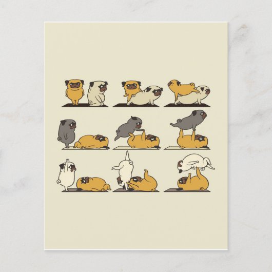 ブルドッグフランスのヨガのポーズ |犬のヨガ愛好家 チラシ (正面)