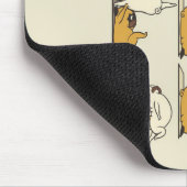 ブルドッグフランスのヨガのポーズ |犬のヨガ愛好家 マウスパッド (コーナー)