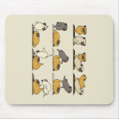 ブルドッグフランスのヨガのポーズ |犬のヨガ愛好家 マウスパッド (正面)