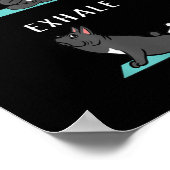 ブルドッグフランスのヨガインハレエクヘールおもしろい犬ギフト ポスター (角)