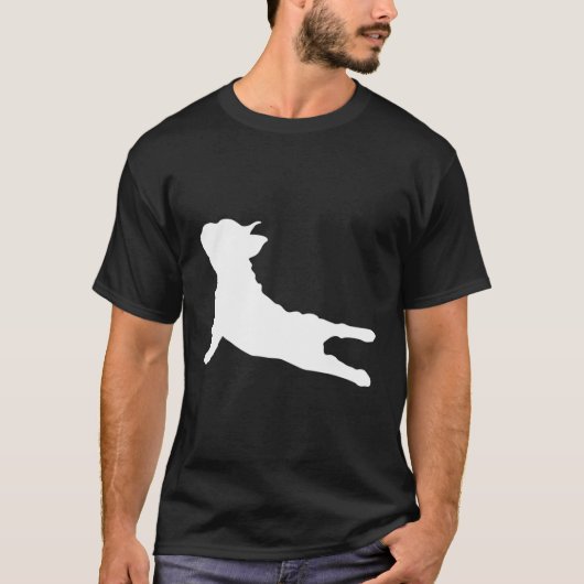 ブルドッグフランスのヨガ Tシャツ (正面)