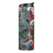 ブルドッグフランスのライディングオートバイクリスマス タンブラー (回転左)