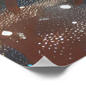 ブルドッグフランスのライディングオートバイクリスマス ポスター (角)