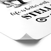 ブルドッグフランスのライフは犬の名前でカスタムより良い ポスター (角)