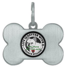 ブルドッグフランスのライフパーソナライズされたは良い ペットネームタグ