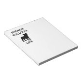 ブルドッグフランスのライフ ノートパッド (アングル)