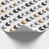ブルドッグフランスのラッピング紙 – かわいい犬 ラッピングペーパー (角)