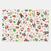 ブルドッグフランスのラッピング紙 – クリスマスCookie ラッピングペーパーシート (正面3)