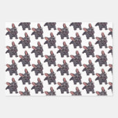 ブルドッグフランスのラッピング紙。 ラッピングペーパーシート (正面3)