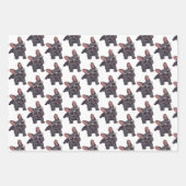 ブルドッグフランスのラッピング紙。 ラッピングペーパーシート (正面2)