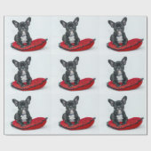 ブルドッグフランスのラッピング紙 ラッピングペーパー (フラット)