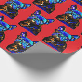 ブルドッグフランスのラッピング紙 ラッピングペーパー (角)