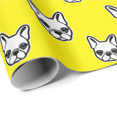 ブルドッグフランスのラッピング紙 ラッピングペーパー (ロールコーナー)