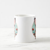 ブルドッグフランスのラディバグパステル紙カッティングアート コーヒーマグカップ (中央)