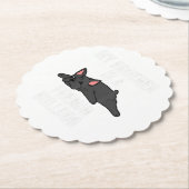 ブルドッグフランスのラバーストーンコースター|ラバーギフト ペーパーコースター (アングル)