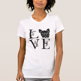 ブルドッグフランスのラブTシャツ Tシャツ