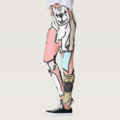 ブルドッグフランスのレッグ レギンス (左)