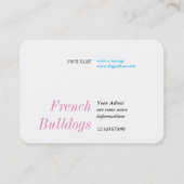 ブルドッグフランスのレッド 名刺 (裏面)
